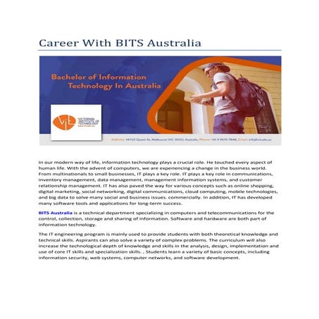 Career with bits australia