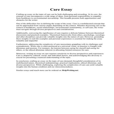 Care Essay
