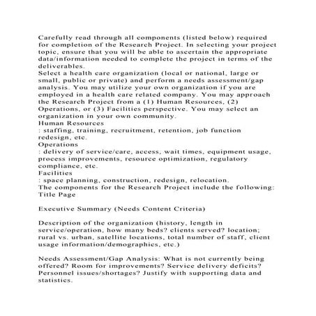 Carefully read through all components (listed below) required for co.docx