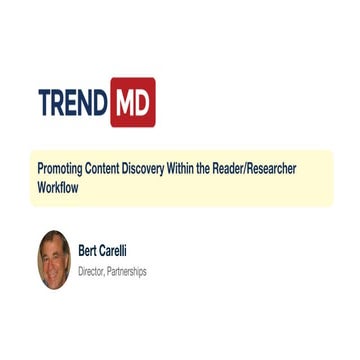 Carelli "Promoting Content Discovery Within the Reader/Researcher Workflow"
