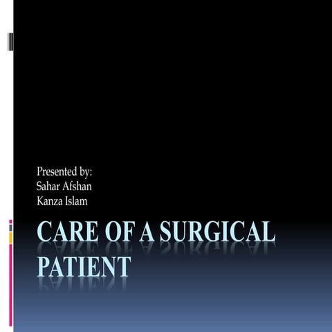 Preoperative & Intraoperative nursing care | PPT