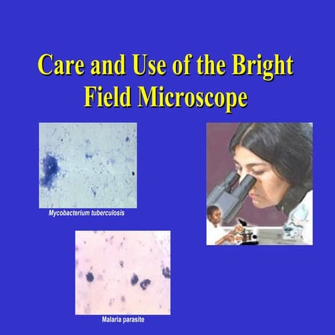Care of microscope