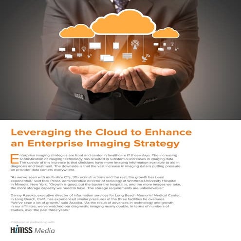 Whitepaper: Leveraging the Cloud to Enhance an Enterprise Imaging Strategy
