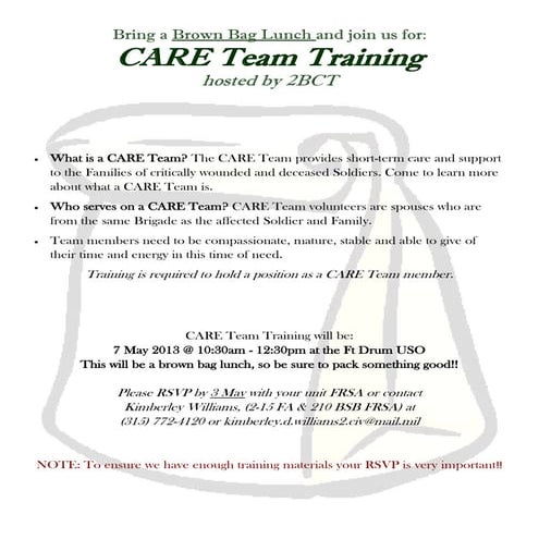 Care Team 7 May 2013