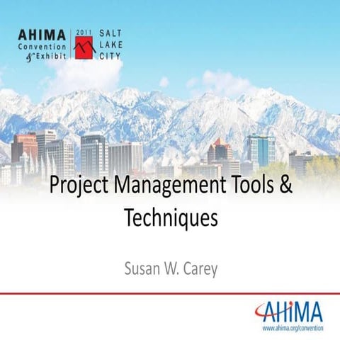 Project Management Tools & Techniques by Susan W. Carey