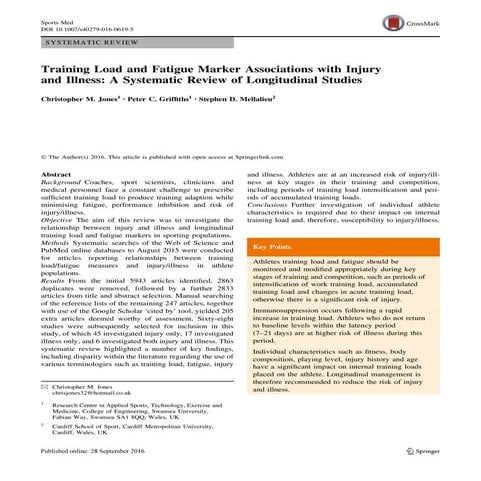 Training Load and Fatigue Marker Associations with Injury and Illness