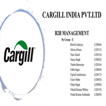 Cargill inc case b2 b