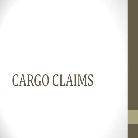 Cargo claims