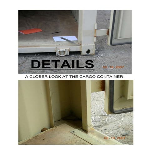 Cargo container details
