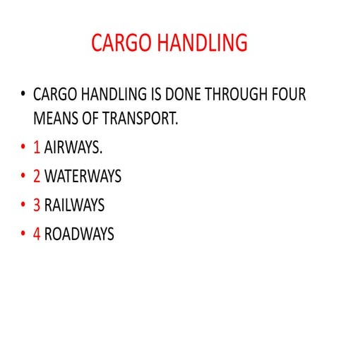 Cargo Hadling