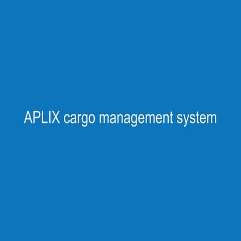Cargo management presentation en