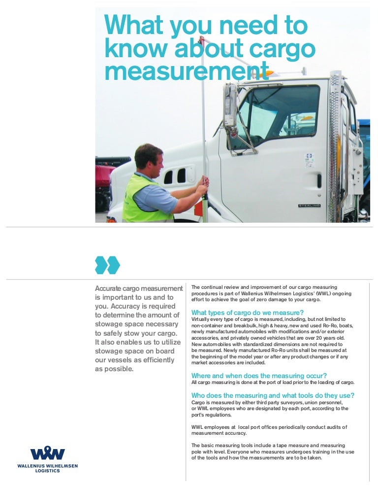 Cargo Measurement Handling Factsheet