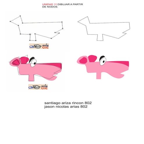Caricatura pantera rosa coerel draw x5