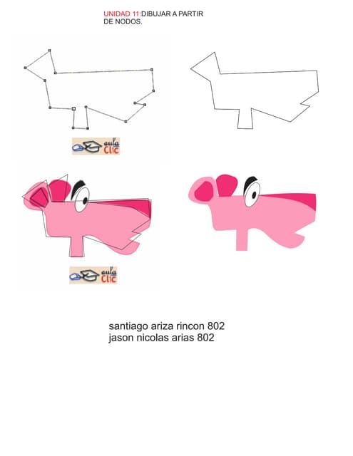 Caricatura pantera rosa coerel draw x5