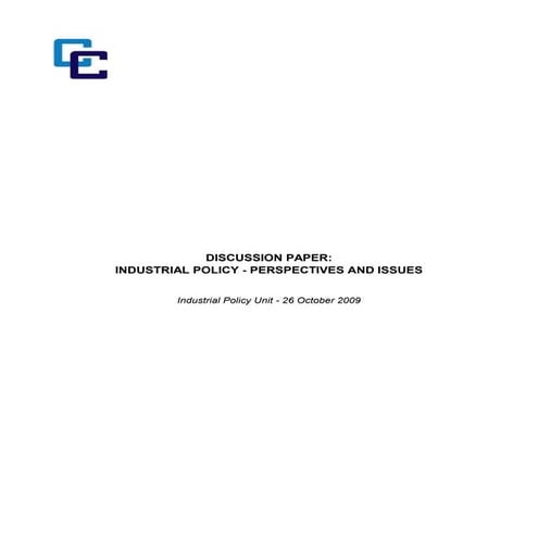 CARICOM - Regional Industrial Policy - Perspective And Issues