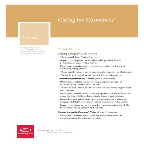 Caring for Customers