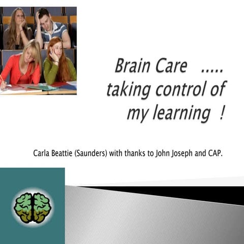 Caring for my brain and taking control study blog   copy