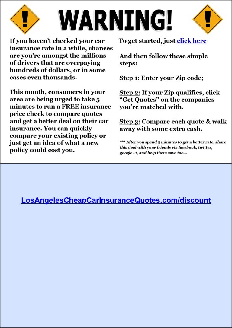 Car Insurance In Los Angeles California Los Angeles Drivers Can Sto…