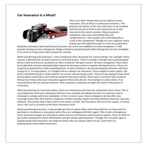 Good driver car insurance | PPTX