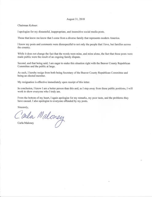 Carla malony-resignation-letter-8-31-18