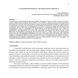 Letramento Digital: Do conceito à p...