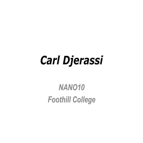 Carl djerassi