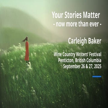 Carleigh Baker - Wine Country Writers' Festival 2025 Keynote