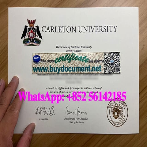 Carleton University diploma. Carleton University degree