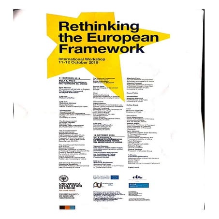 Carlo Malinconico - Rethinking the European Framework