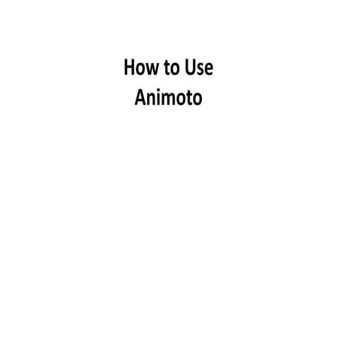 Carlo raz how to use animoto