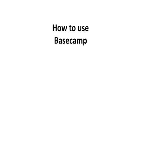 Carlo raz how to use basecamp
