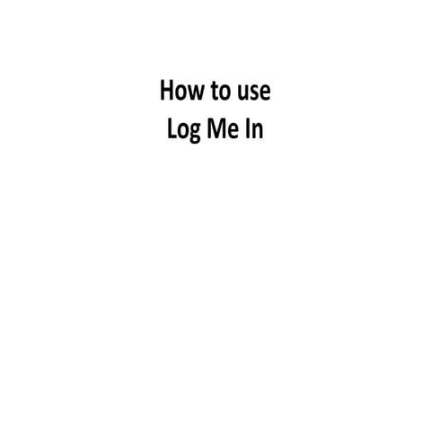 How to use log_mein