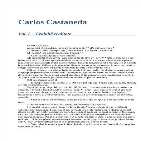 Carlos Castaneda Cealalta realitate
