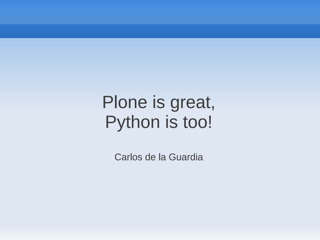Python intro for Plone users