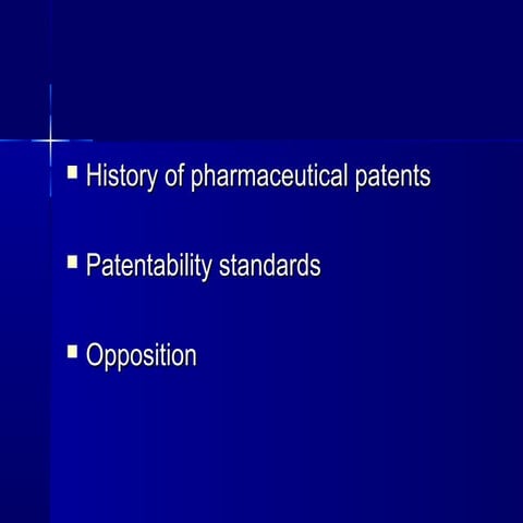 History of pharmaceutical patents