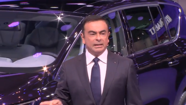 CEO Carlos Ghosn's Day at the Paris Motor Show
