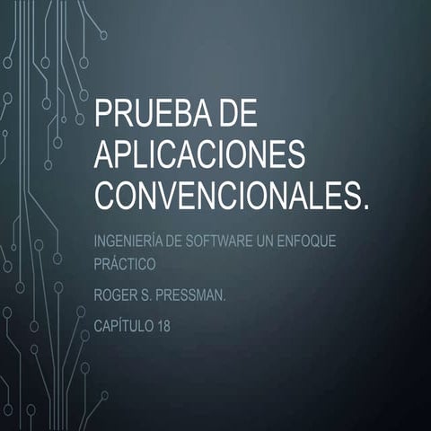 prueba de aplicaciones convencionales