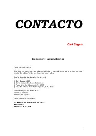 Carl sagan contacto