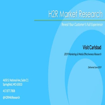 Carlsbad 2019 marketing &media effectiveness research