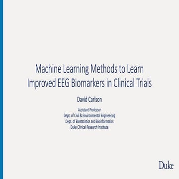 PMED Transition Workshop - Machine Learning Methods to Learn Improved Electro...