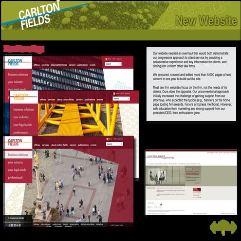 Carlton Fields' new website - 2012