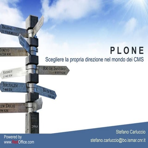 Migrazione da PostNuke a Plone: la banca dati CROP (S. Carluccio, CNR-ISMAR)