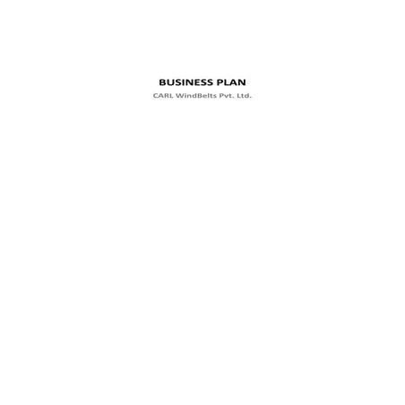 Carl Windbelts Business Plan