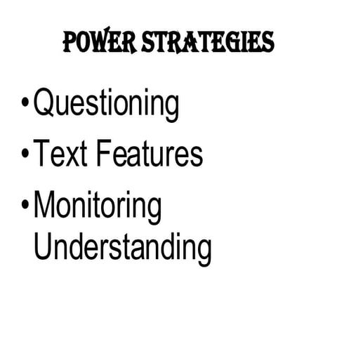 Power Strategies after break