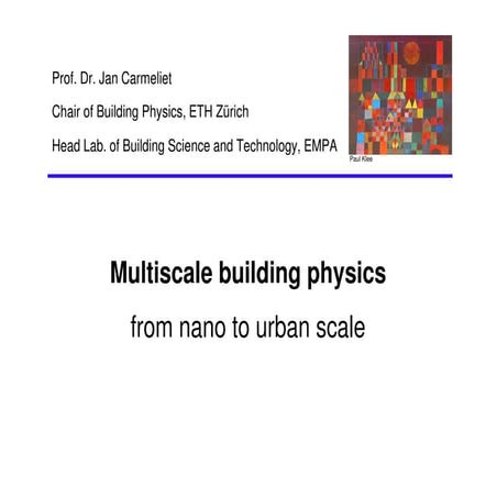 Multiscale Building Physics - EMPA