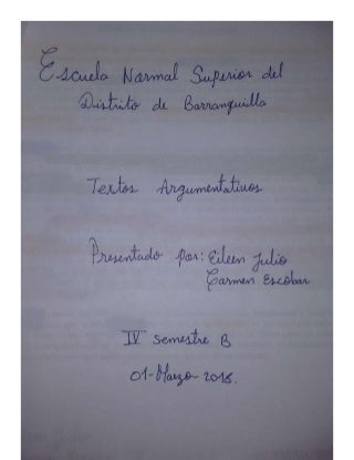 TEXTOS ARGUMENTATIVOS 
