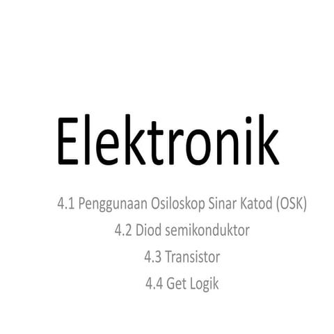 SPM Tingkatan 5 Fizik - Elektronik