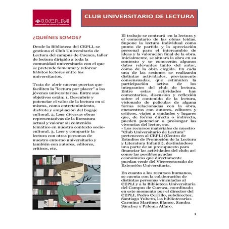 Qué es y cómo hacer un club de lectura | PDF