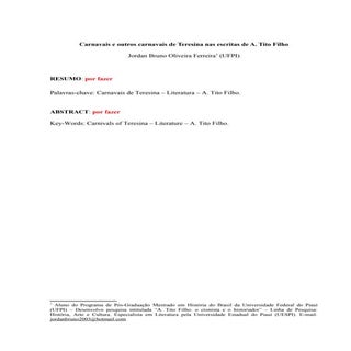 Carnavais e outros carnavais de ter...