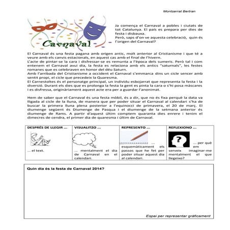 Carnaval llegir i visualitzar